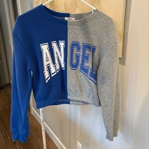 Ardene Blue and Gray Angel Sweatshirt